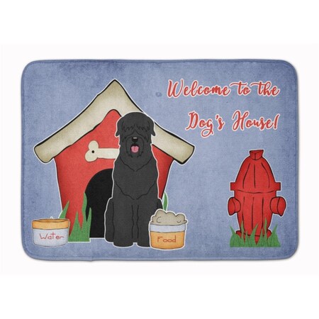 Carolines Treasures Dog House Black Russian Terrier Machine Washable Memory Foam Mat BB2780RUG